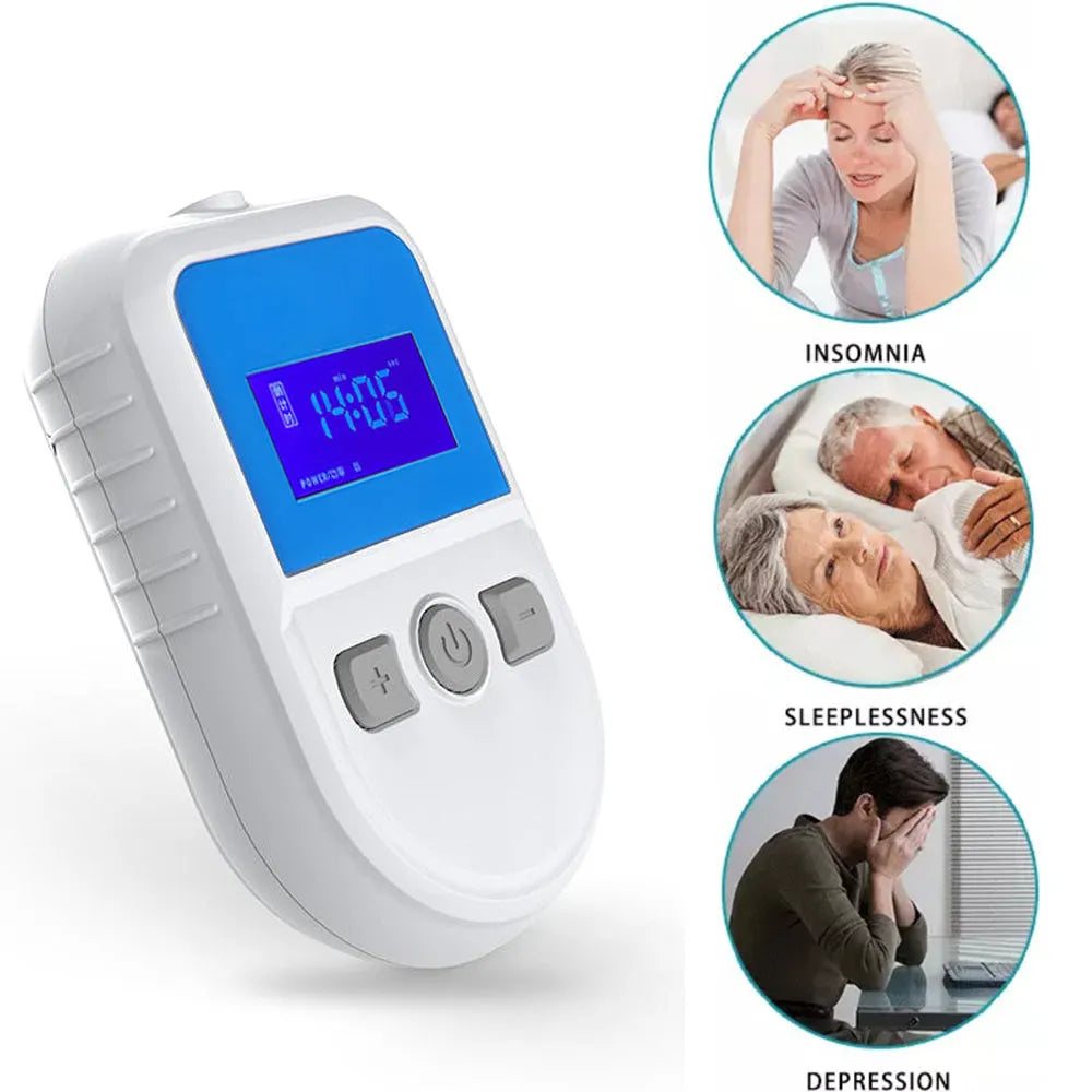 White HSM04 low frequency pulse therapy instrument for insomnia relief with USB connector