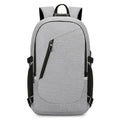 Oxford cloth computer backpack with street trend style showing 20-35L capacity and grey colour option