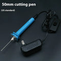 Blue electric heating cutter pen with plastic handle for cutting foam polystyrene board and pearl cotton