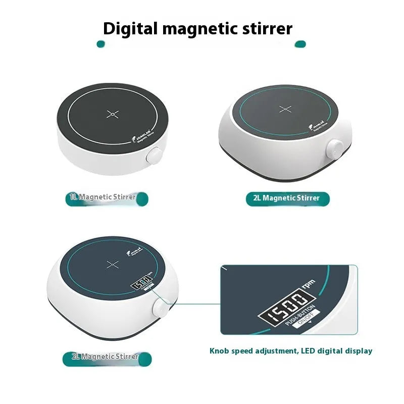 Heating constant temperature digital display magnetic stirrer with plastic body, 1L 2L capacity laboratory mixer
