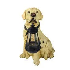 Solar garden lamp ornament resin craft in pastoral style with colour option