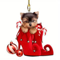 Acrylic cartoon-design car pendant hanging accessory for vehicle interior.