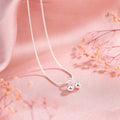 S925 silver cherry necklace on adjustable snake bone chain, X0996 colour.