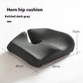 Memory foam office chair cushion in solid colour on a chair, dimensions 36x40x11cm