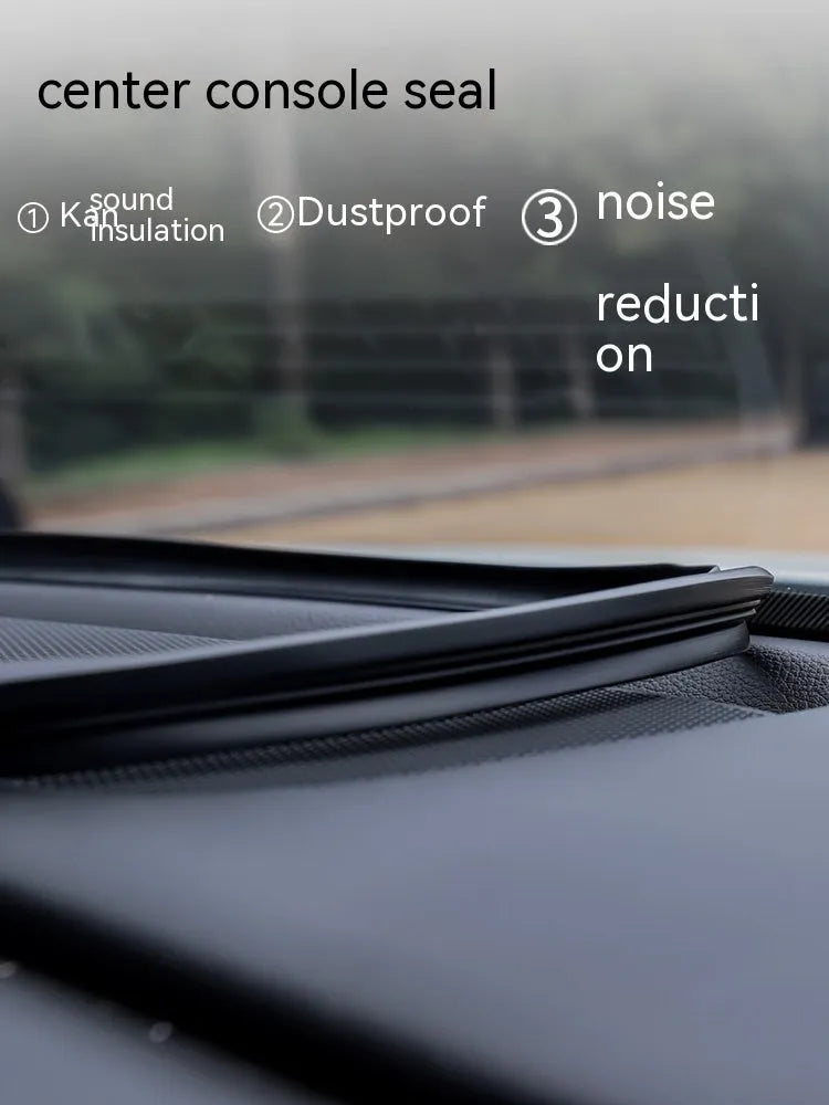 Mitsubishi Outlander dashboard soundproof seal strip showing silicone material and six-card slot design