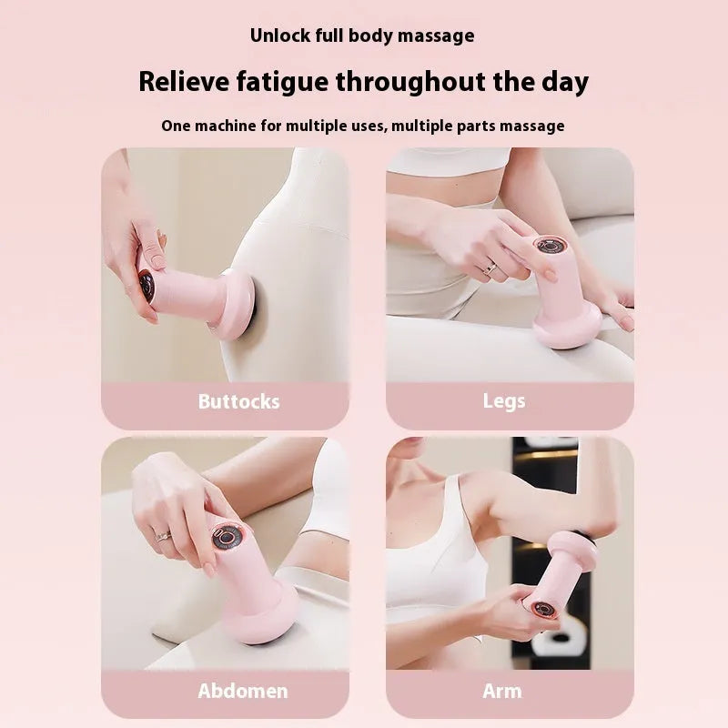 USB electric massager in pink colour for cervical spine waist back leg meridian dredging