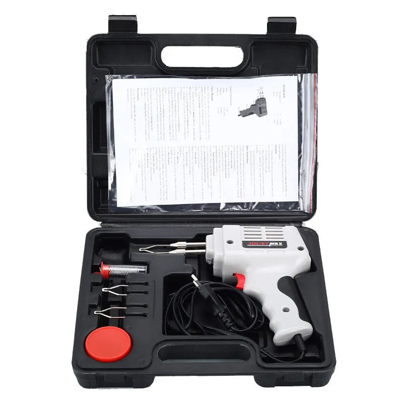 100W internal thermal handheld soldering gun with iron head and simple toolbox set