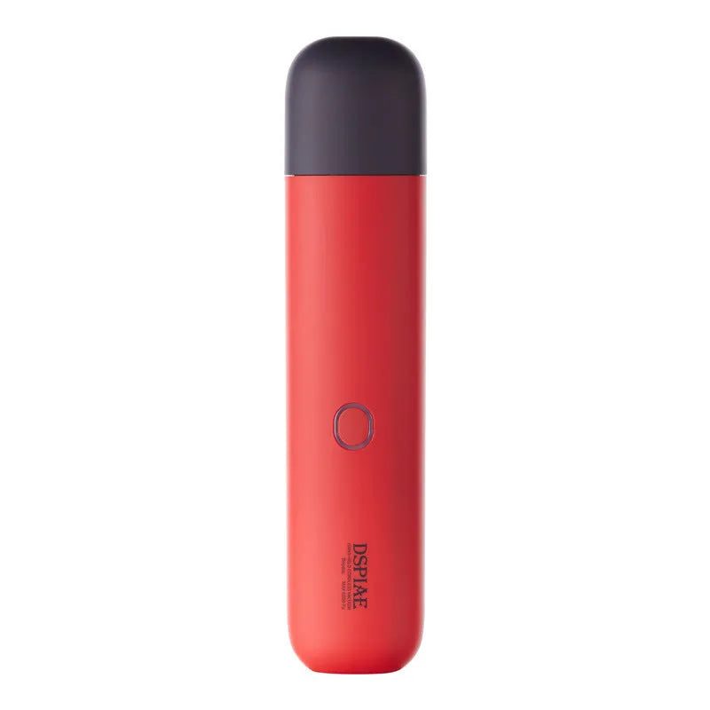 Portable handheld vacuum cleaner with nozzle for car interior and desktop dust removal, metal and plastic build