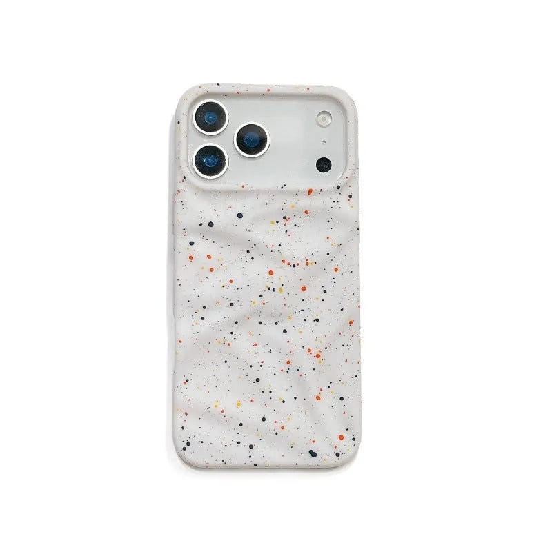 TPU phone case with splash ink pattern in black, compatible with iPhone 11-17 series, anti-fall anti-fingerprint cover