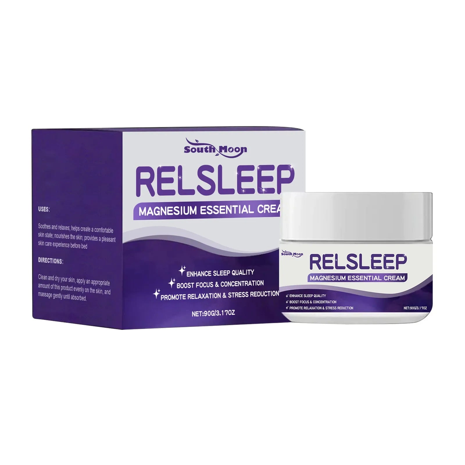 90g jar of Sleep Magnesium Essence Cream with honey active ingredient for overnight hydration