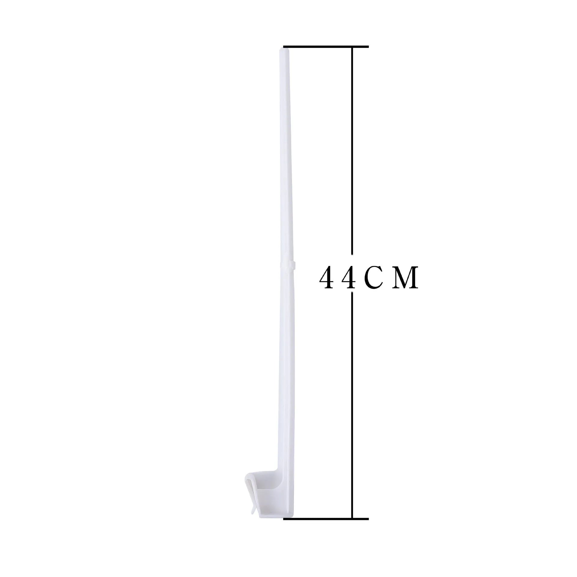 10 white PP plastic car window flagpole holder clips laid out.