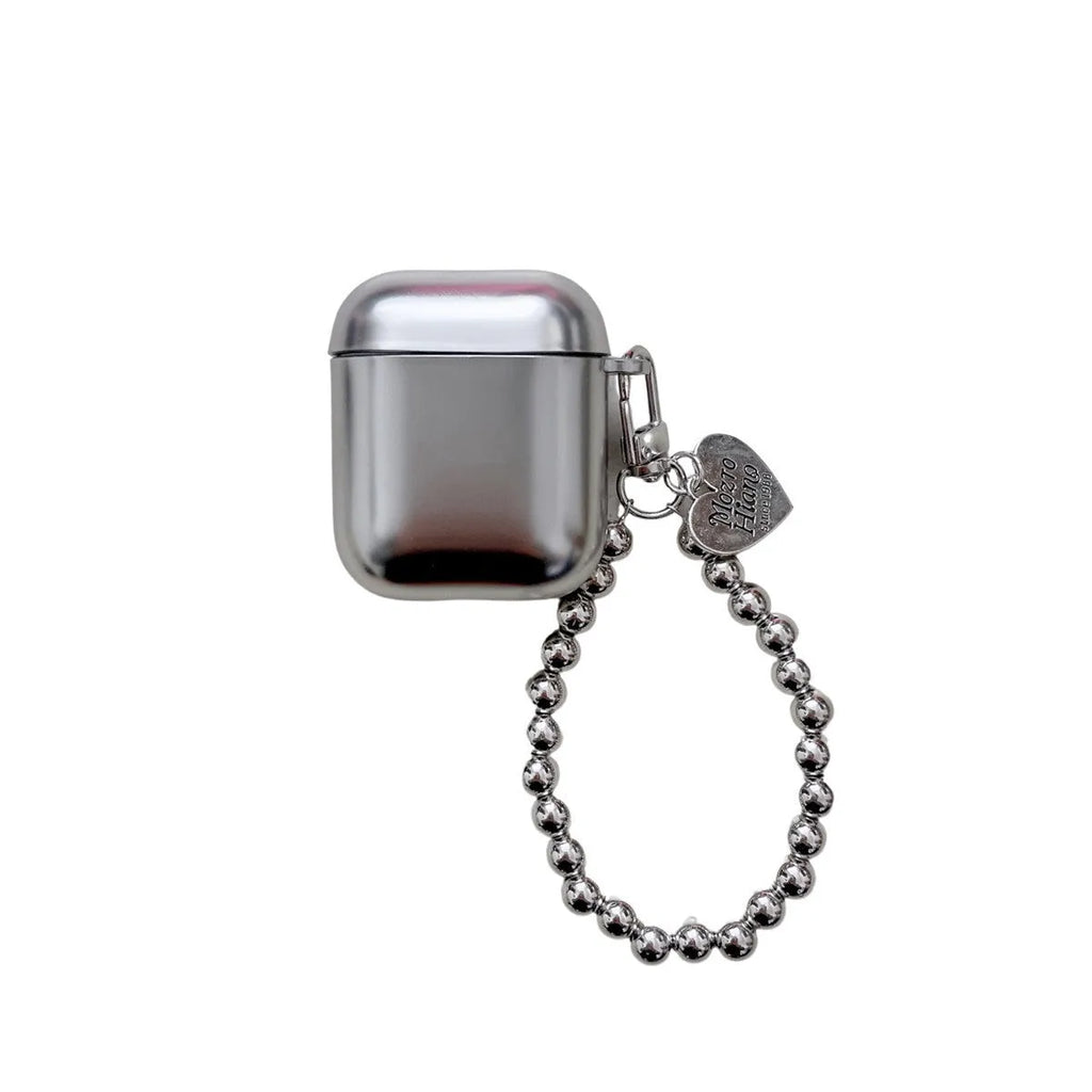 Matte plating protective case for Apple AirPods showing TPU material and electroplating finish.