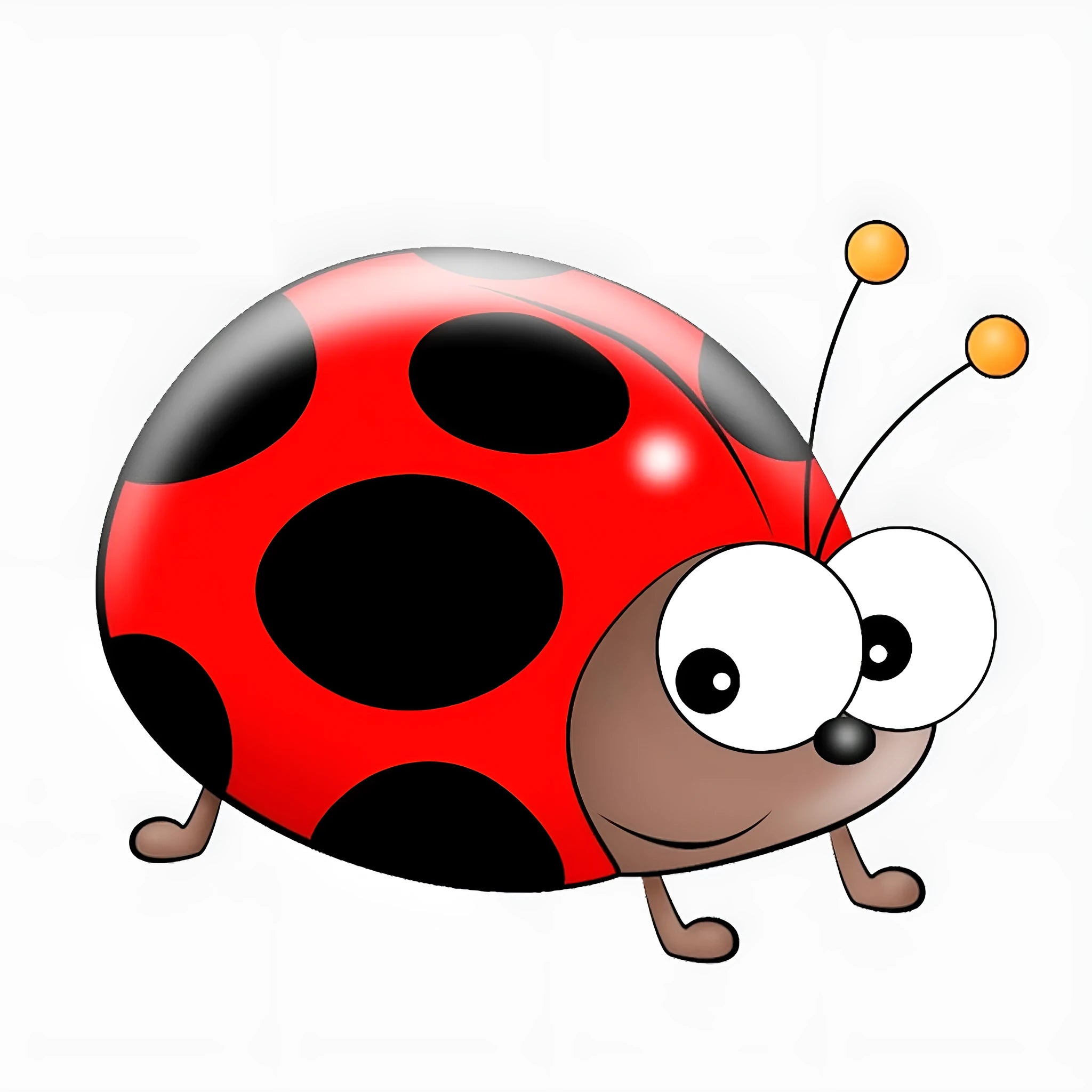 Ladybird cartoon pattern PVC car sticker decal for windows and notebooks.