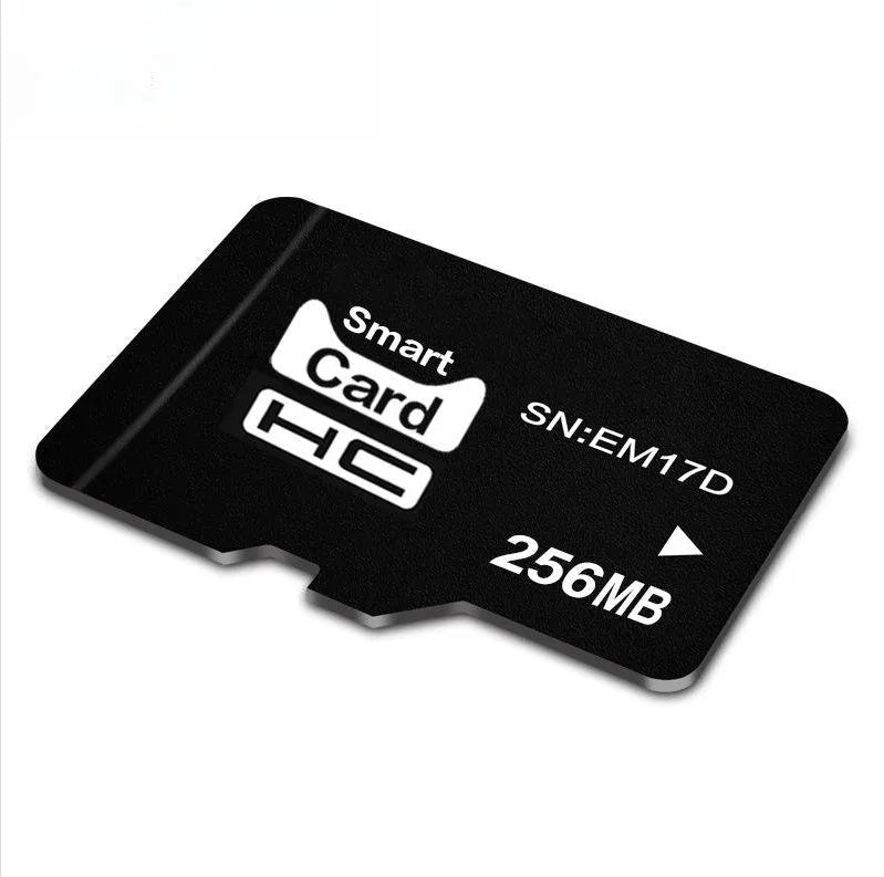 A single 256MB microSD TF memory card in its retail packaging.