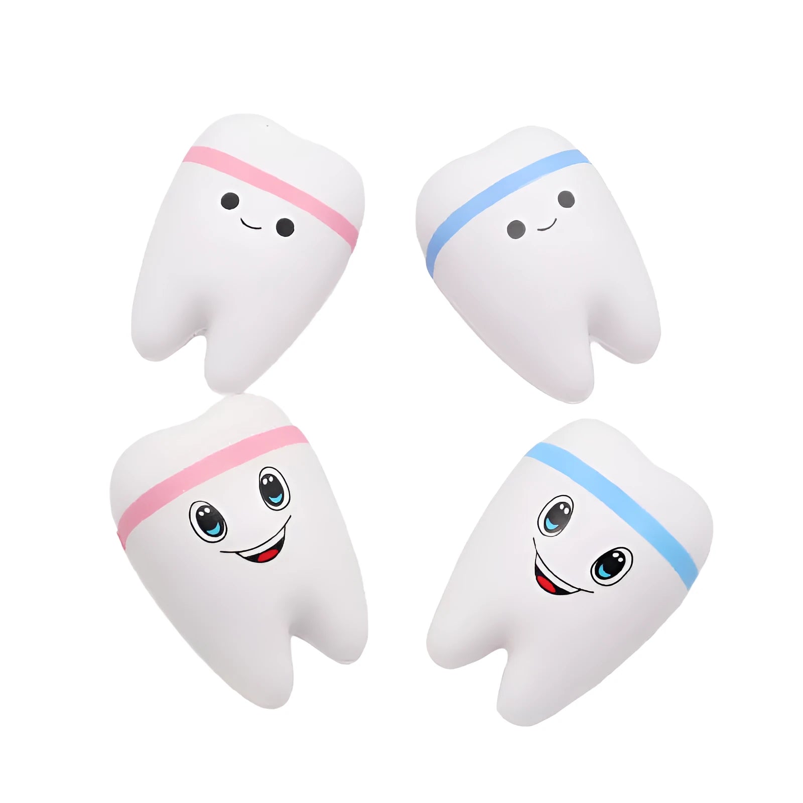 Simulation facial expression tooth toy in Chinese style, 10.5x7.5x6cm, plastic resin PU, blue colour variant