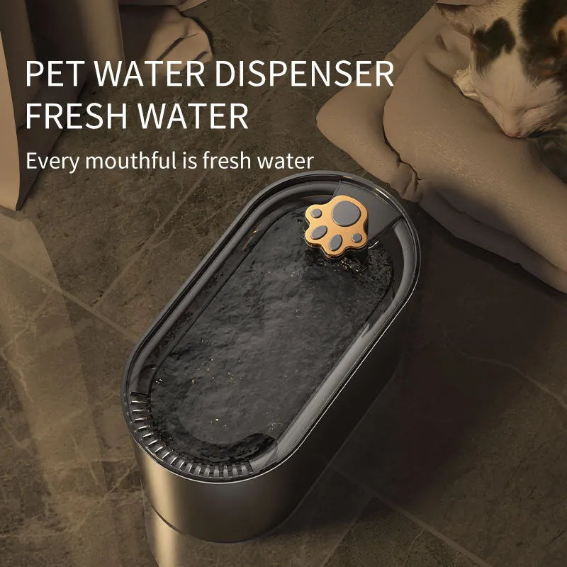 Berlin blue automatic pet water fountain with 3-litre capacity and LED indicator light