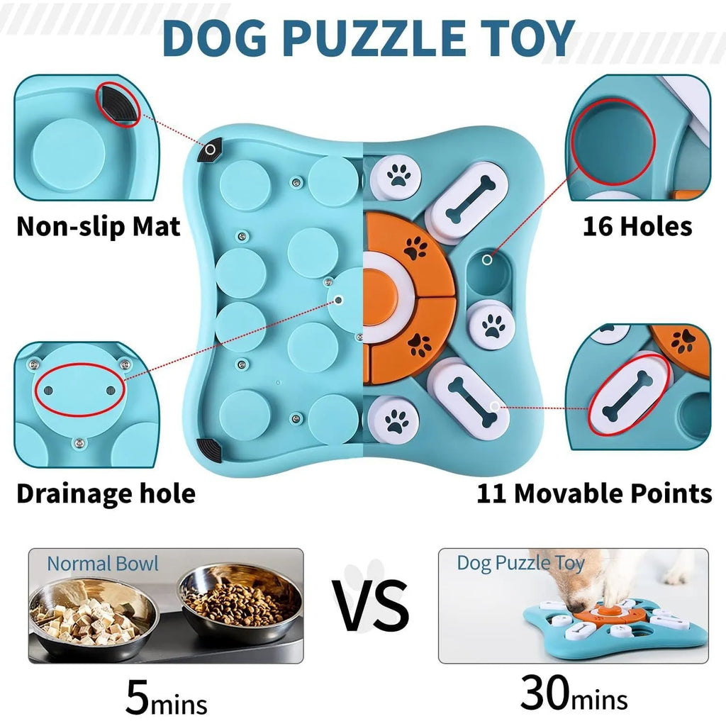 Light blue ABS plastic dog squeaky toy with vocalisation feature on neutral background
