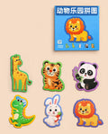 Children's big puzzle entry-level animal park 24 pieces paper jigsaw for toddlers 0-3 years