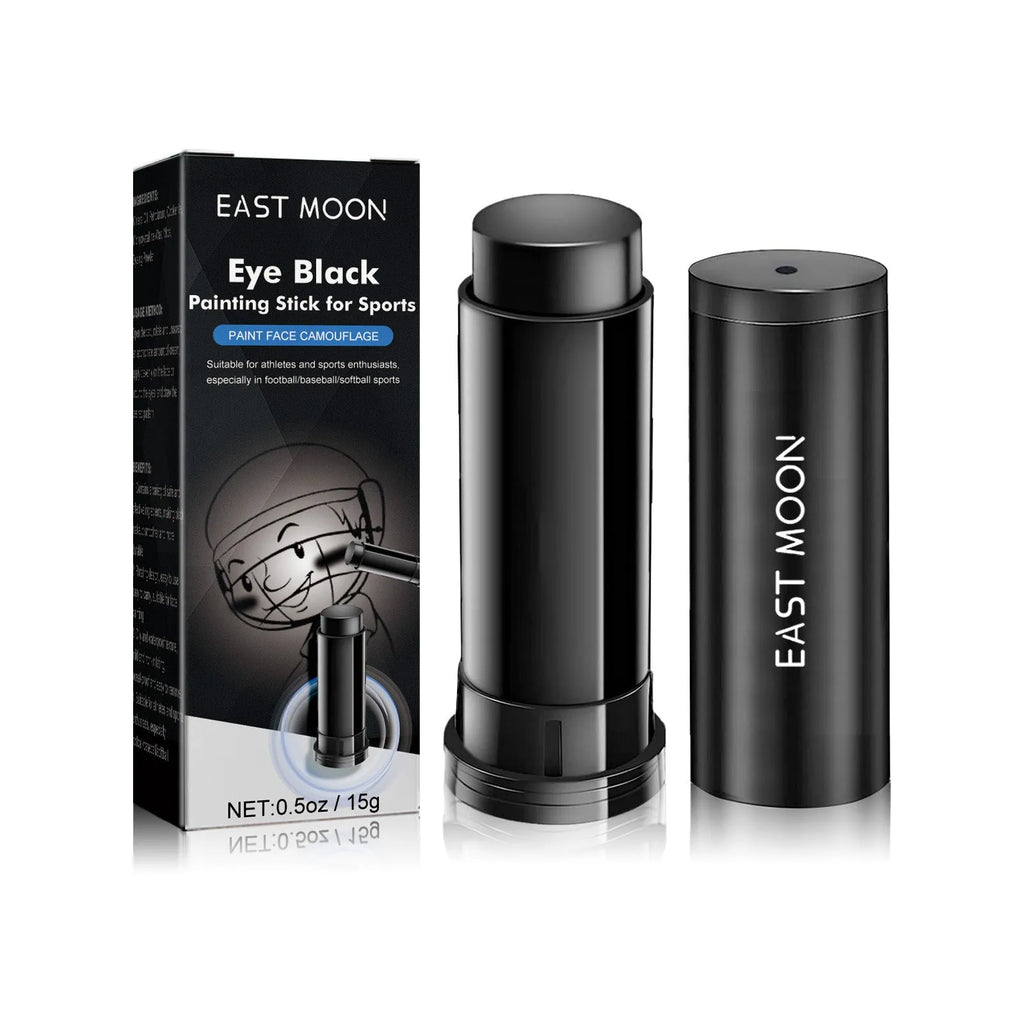 Sports eye black paint stick for baseball athletes with sweat-proof formula in 15g packaging