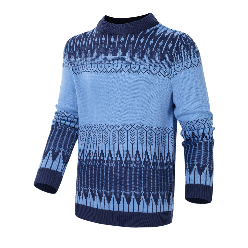 Men's knitted long-sleeved pullover sweater for autumn and winter wear