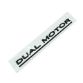 Tesla Model 3 double motor performance bumper sticker in ABS plastic, showing colour options.