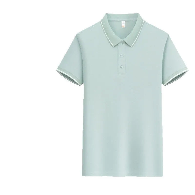 Antibacterial ice-sensitive lapel polo shirt in slim fit with short sleeves available in multiple colours