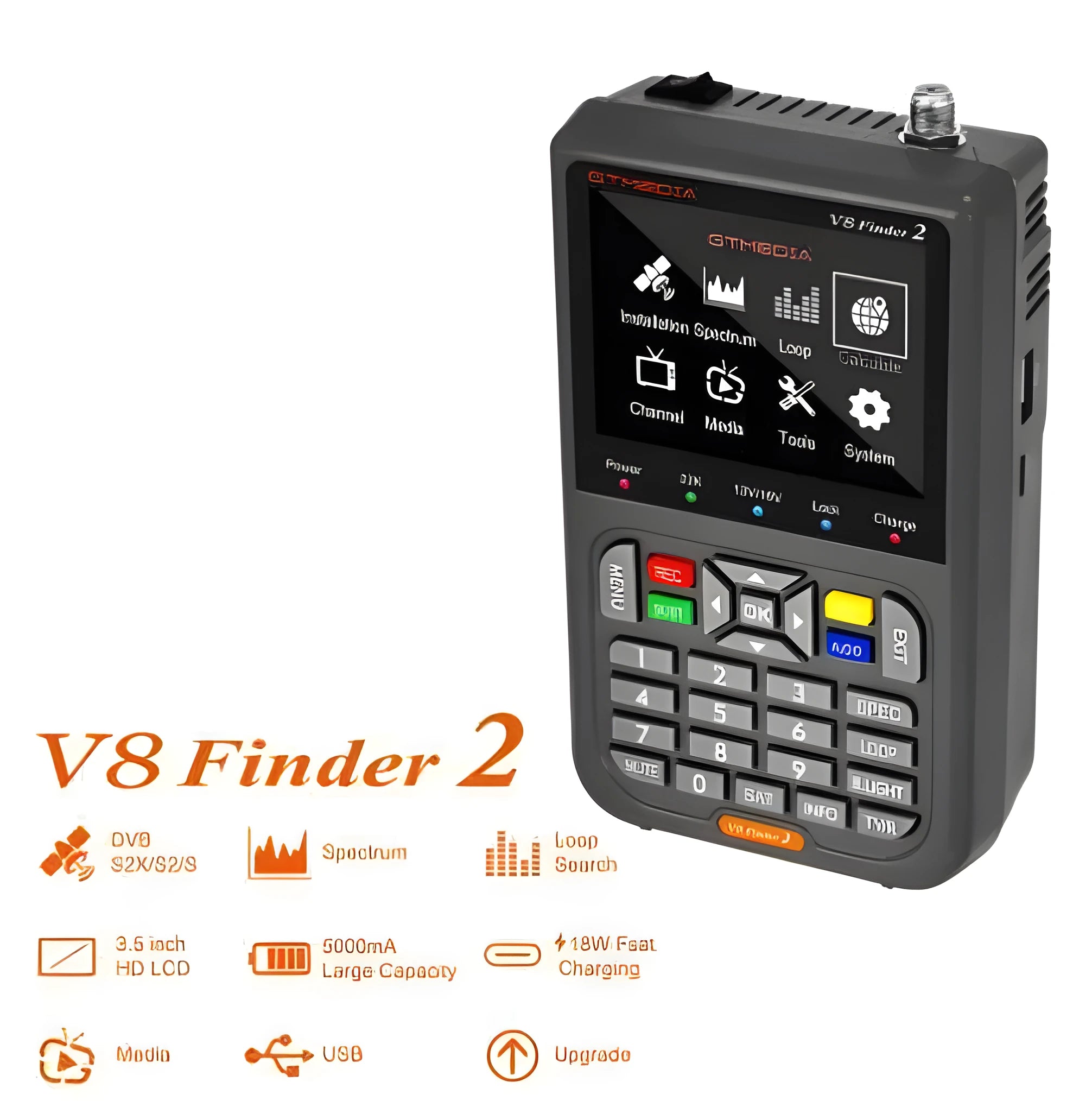 Plastic star searching instrument with 1920x1080 resolution, lightweight 0.6kg design, charging cable and manual included
