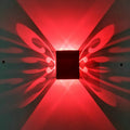 Modern aluminium butterfly wall lamp with remote control for eight colour options