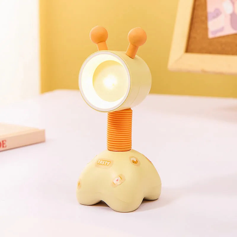 DIY magnetic cartoon desk night light with adjustable lighting in 10.5cm plastic housing
