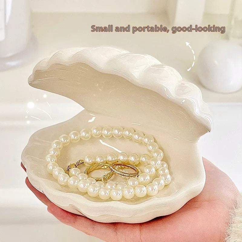 White porcelain decorative tray with optional small night light in pink or white colour options.
