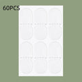 Transparent disposable ear patches on backing paper showing 0.1cm thickness and frosted/clear colour options