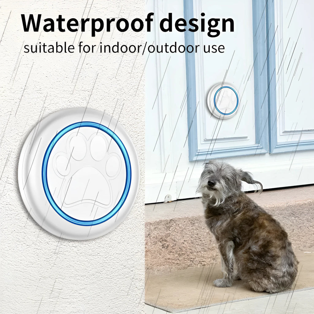 Wireless touch doorbell in black or white with 300 metre range and 60 ringtone options