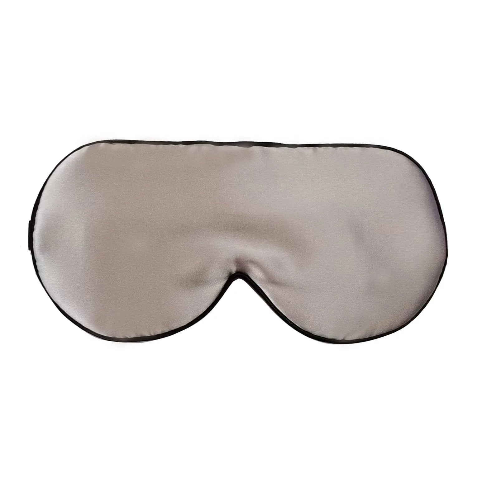 Double-sided mulberry silk sleep mask with embroidered print in various colours.