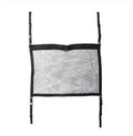 Black multifunctional hanging car storage bag with double-layer mesh, 60x80cm size, fitted on car top
