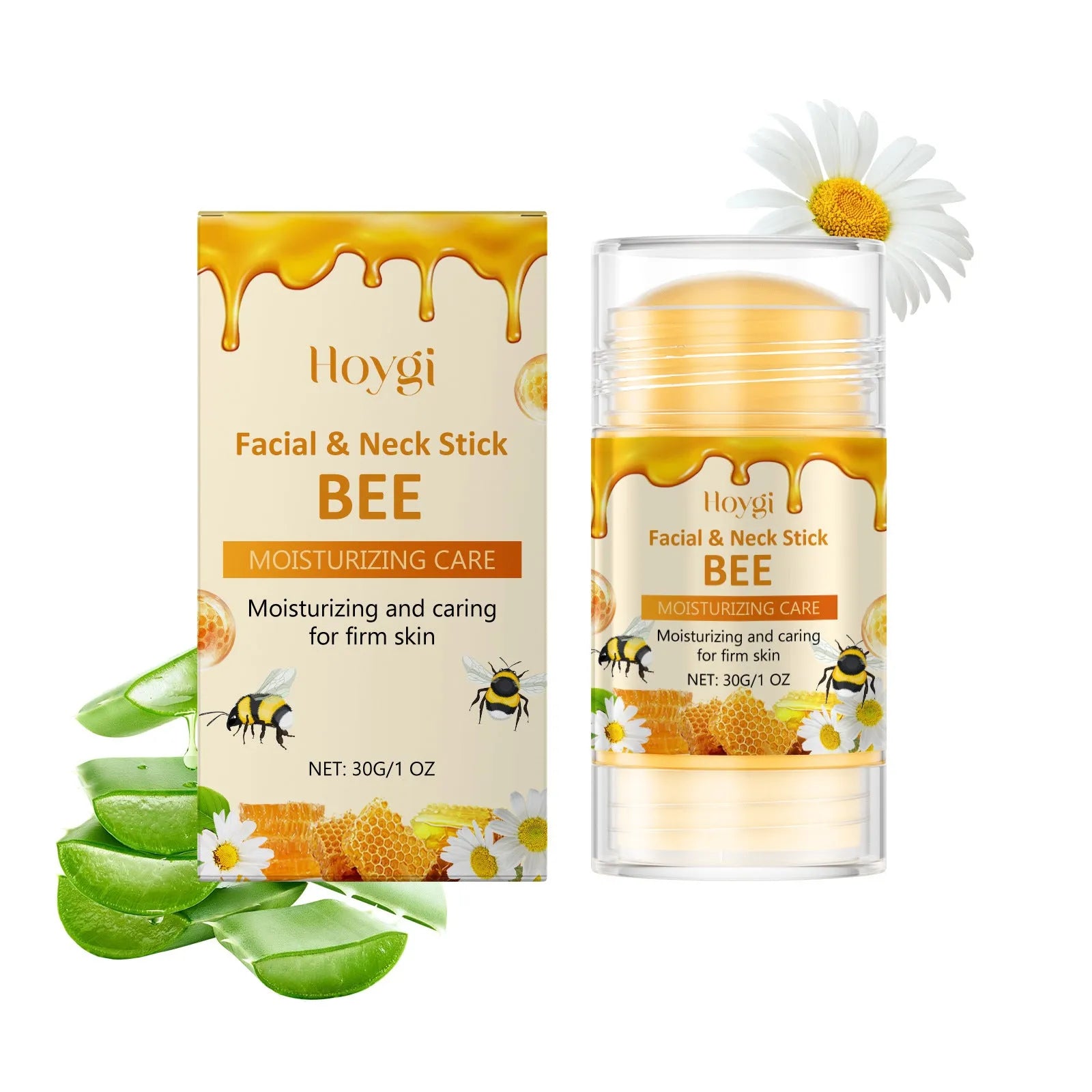 Moisturising facial skin essence stick with bee venom and chamomile extract in 30g stick format