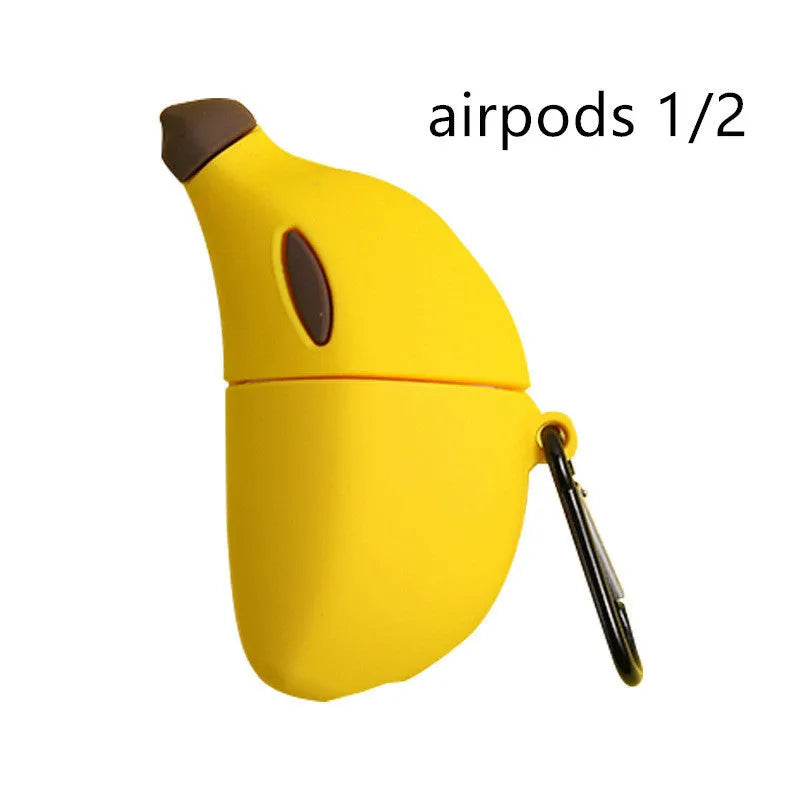 Banana yellow silicone protective case for AirPods Pro wireless headphones