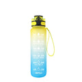 Clear transparent 1000ml sports water bottle with infuser, BPA-free Tritan and PP plastic