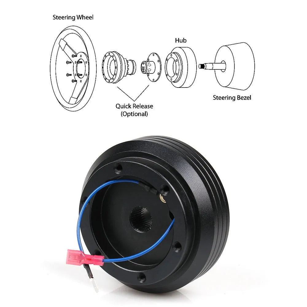 Black steering wheel hub adapter for Honda Civic EK130H and EG110H car modification
