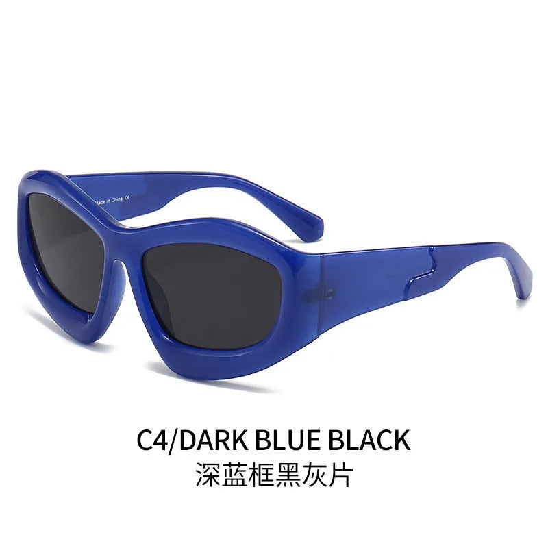 Concave shape bubble lens sunglasses with UV protection in multiple frame colours for outdoor activities
