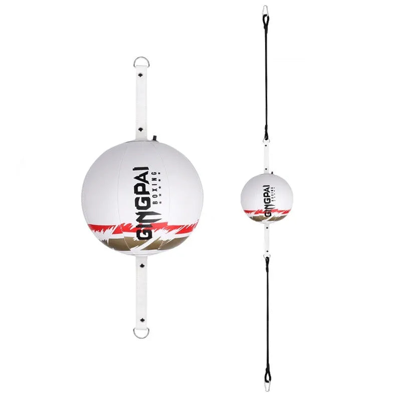 Black, Black and Green, and White hanging boxing speed ball made from PU material for reaction training