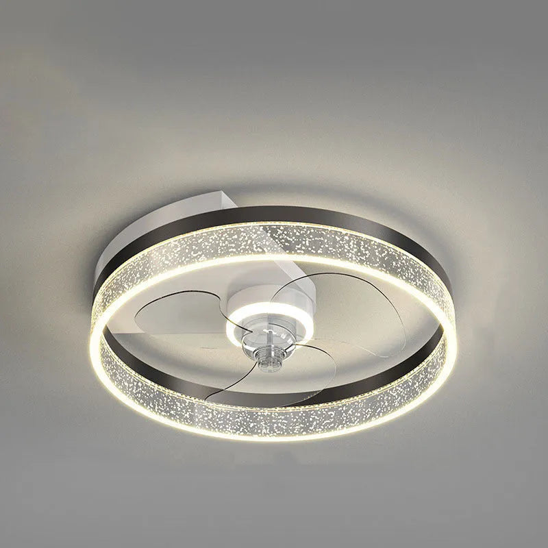 Modern simple Nordic style white children's ceiling lamp with LED lights for a bedroom.