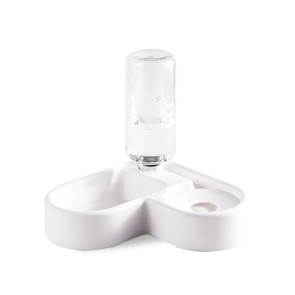 White pet water fountain for cats and dogs with 2.5L capacity and quiet pump