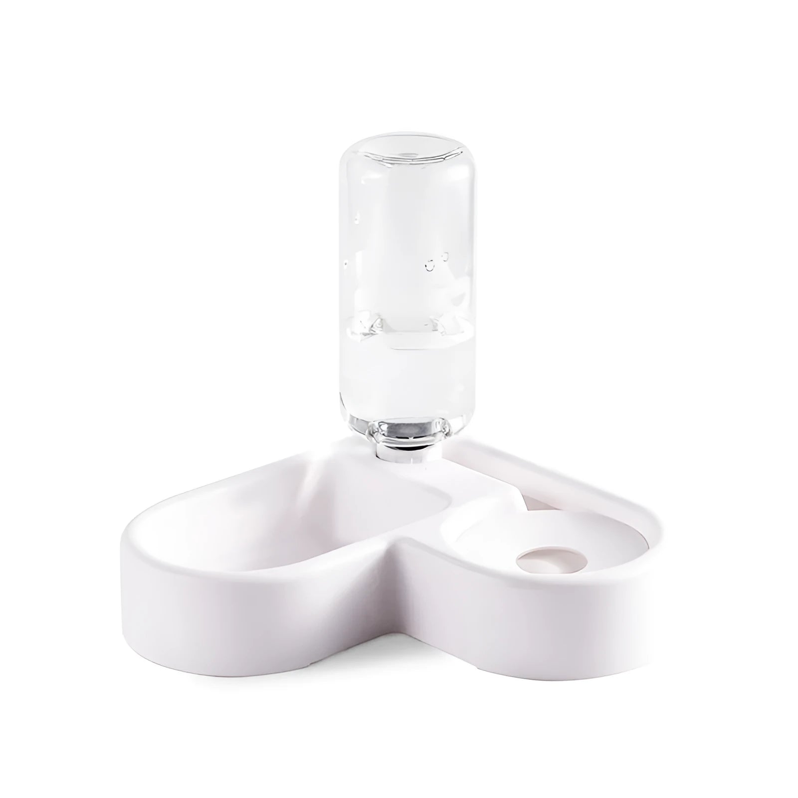 White pet water fountain for cats and dogs with 2.5L capacity and quiet pump