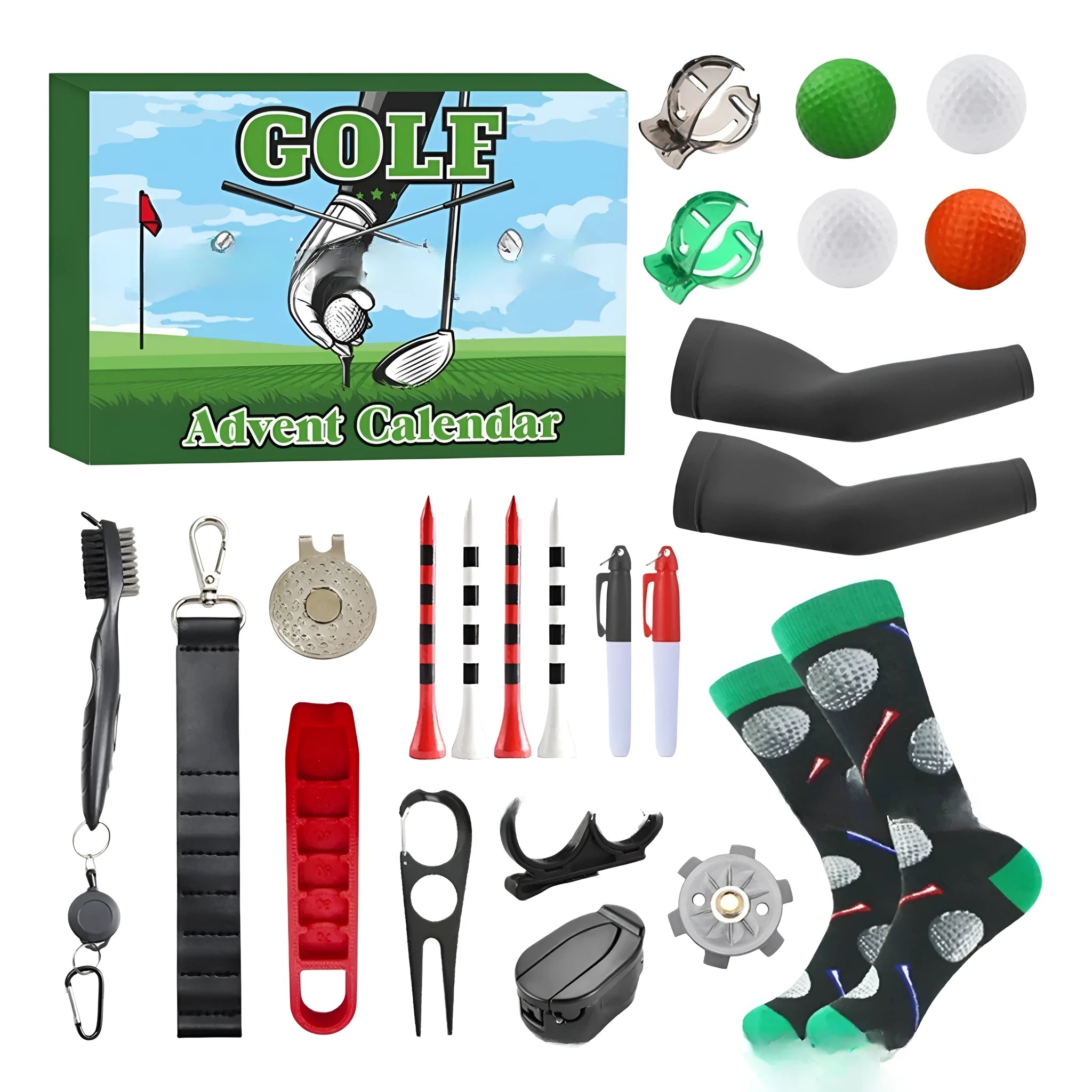 Golf Blind Box 04 surprise blind box calendar set with golf themed items in packaging