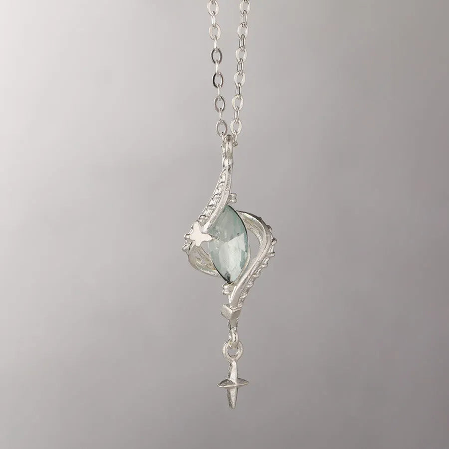 Hollow out creative pendant necklace with cross chain in alloy with adjustable length