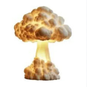 Atomic bomb explosion mushroom cloud shaped modern art table lamp with USB power cord.