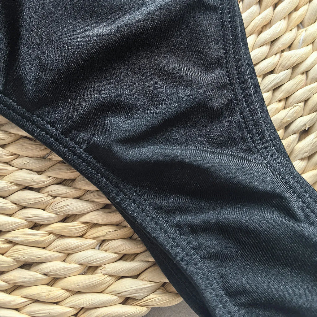 Women's solid colour one-piece swimsuit with high elasticity for swimming sports