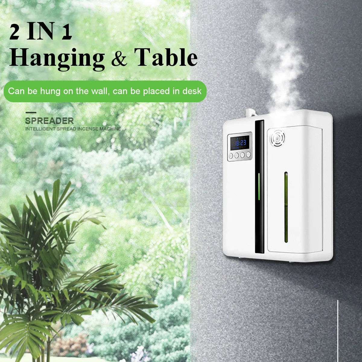 AF-05 waterless scent diffuser 160ml in black, compact 173x72x220mm for hotel lobby use