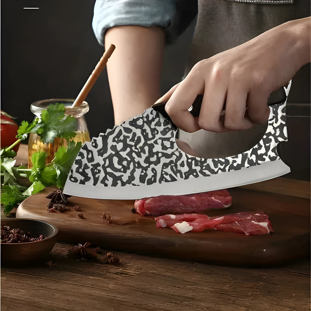 Labour-saving forged 4 chromium steel kitchen knife with comfortable grip for vegetable cutting
