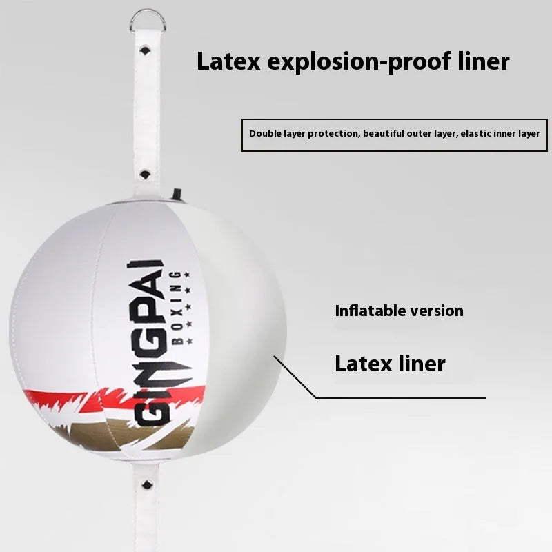 Black, Black and Green, and White hanging boxing speed ball made from PU material for reaction training